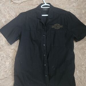 Harley-davidson button up short sleeve
